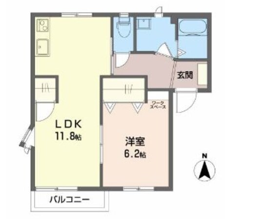 松本駅 バス5分  鎌田下車：停歩2分 2階の物件間取画像